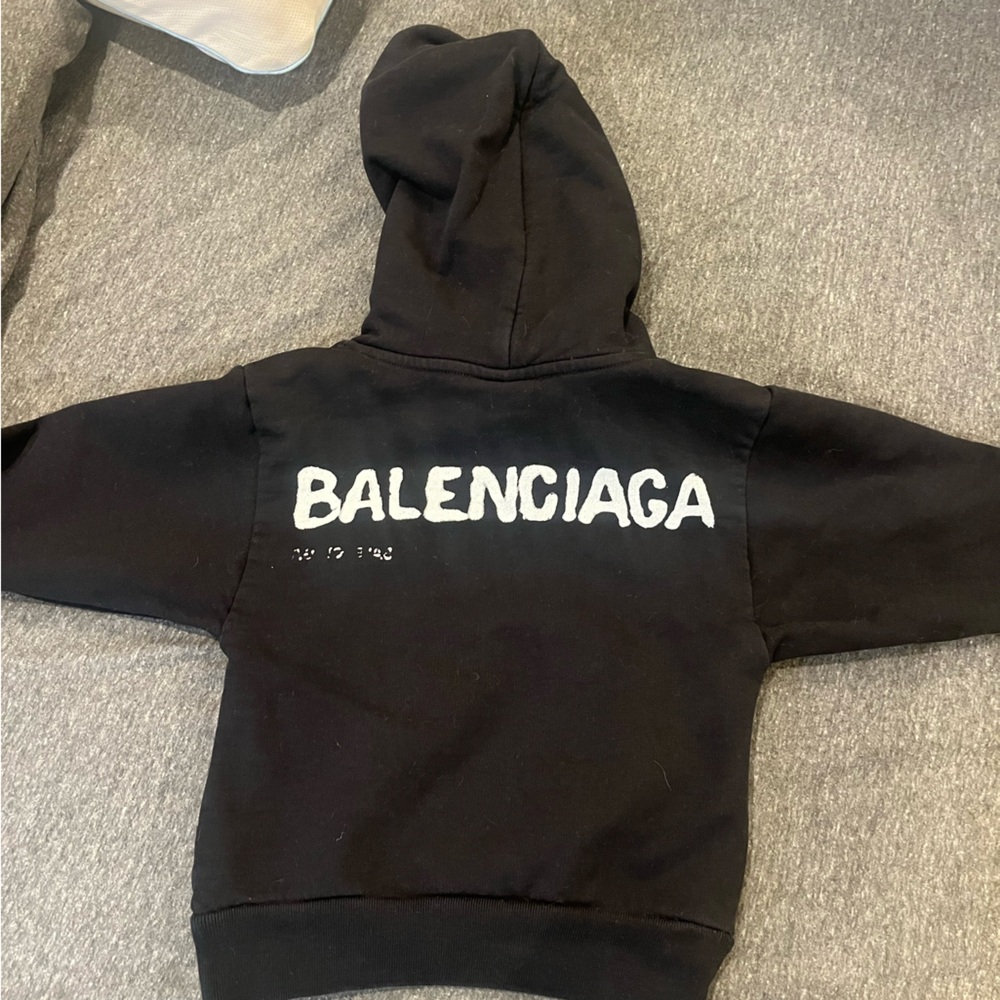 Balenciaga Black Sweatshirt Hoodie Bold Logo